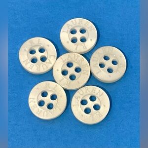 Lauren Ralph Lauren Replacement Buttons Set of 6 With Logo